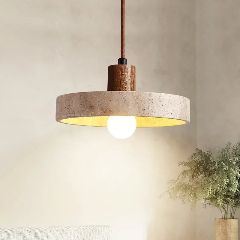 Cavalume | Taklampa i natursten med E27 LED-lampa – elegant och modern