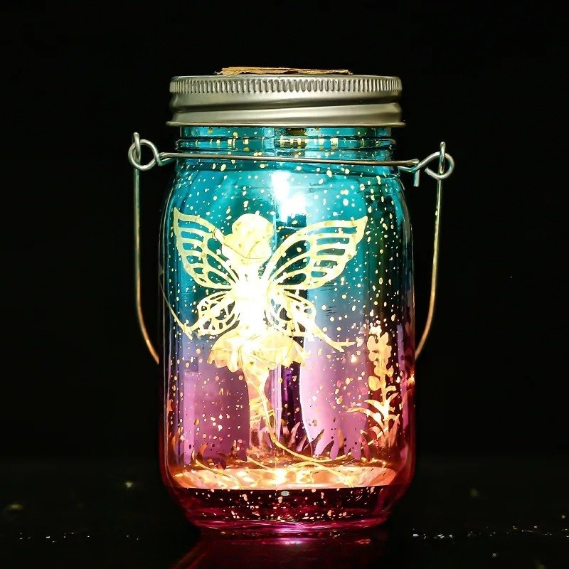 Sunglow | Solar Mason Jar-lykta – dekorativ solcellsbelysning för uteplats och gård