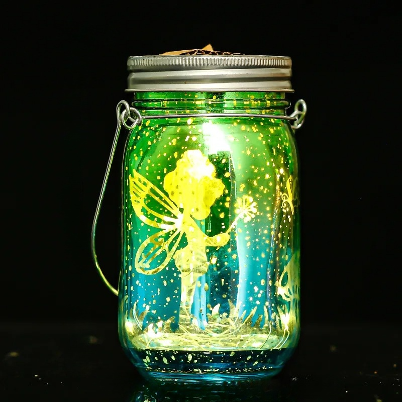 Sunglow | Solar Mason Jar-lykta – dekorativ solcellsbelysning för uteplats och gård