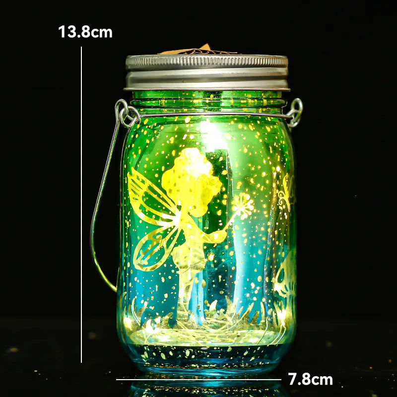Sunglow | Solar Mason Jar-lykta – dekorativ solcellsbelysning för uteplats och gård