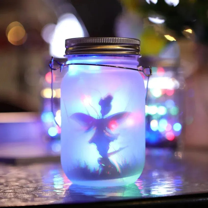 Sunglow | Solar Mason Jar-lykta – dekorativ solcellsbelysning för uteplats och gård