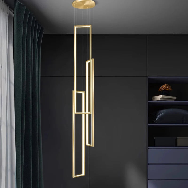 Pendellampa i modern geometrisk design för trapphus vardagsrum hall