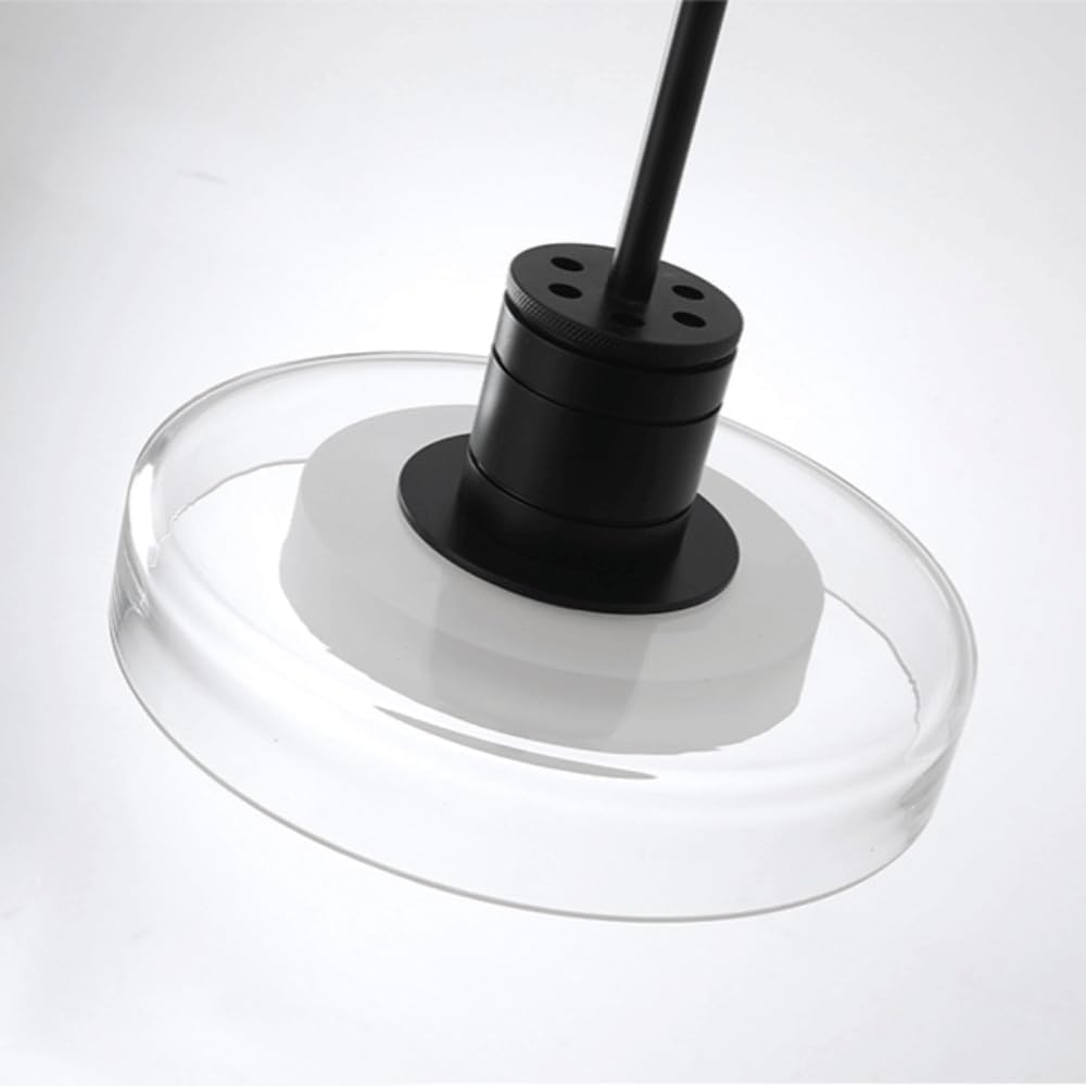 Nordisk modern LED taklampa med tre ljuskällor i järn och akryl för matsal vardagsrum kök