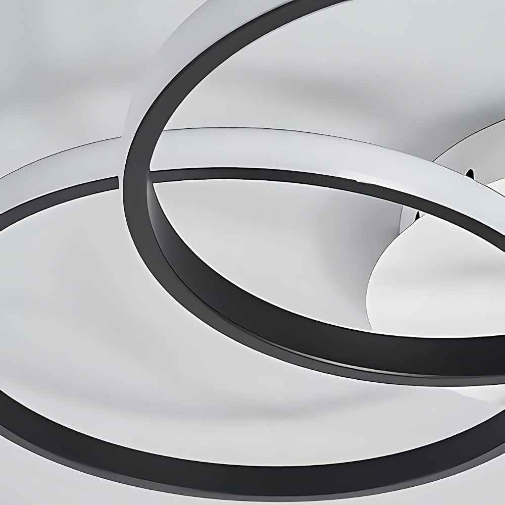 Modern smart LED taklampa med ringdesign för vardagsrum