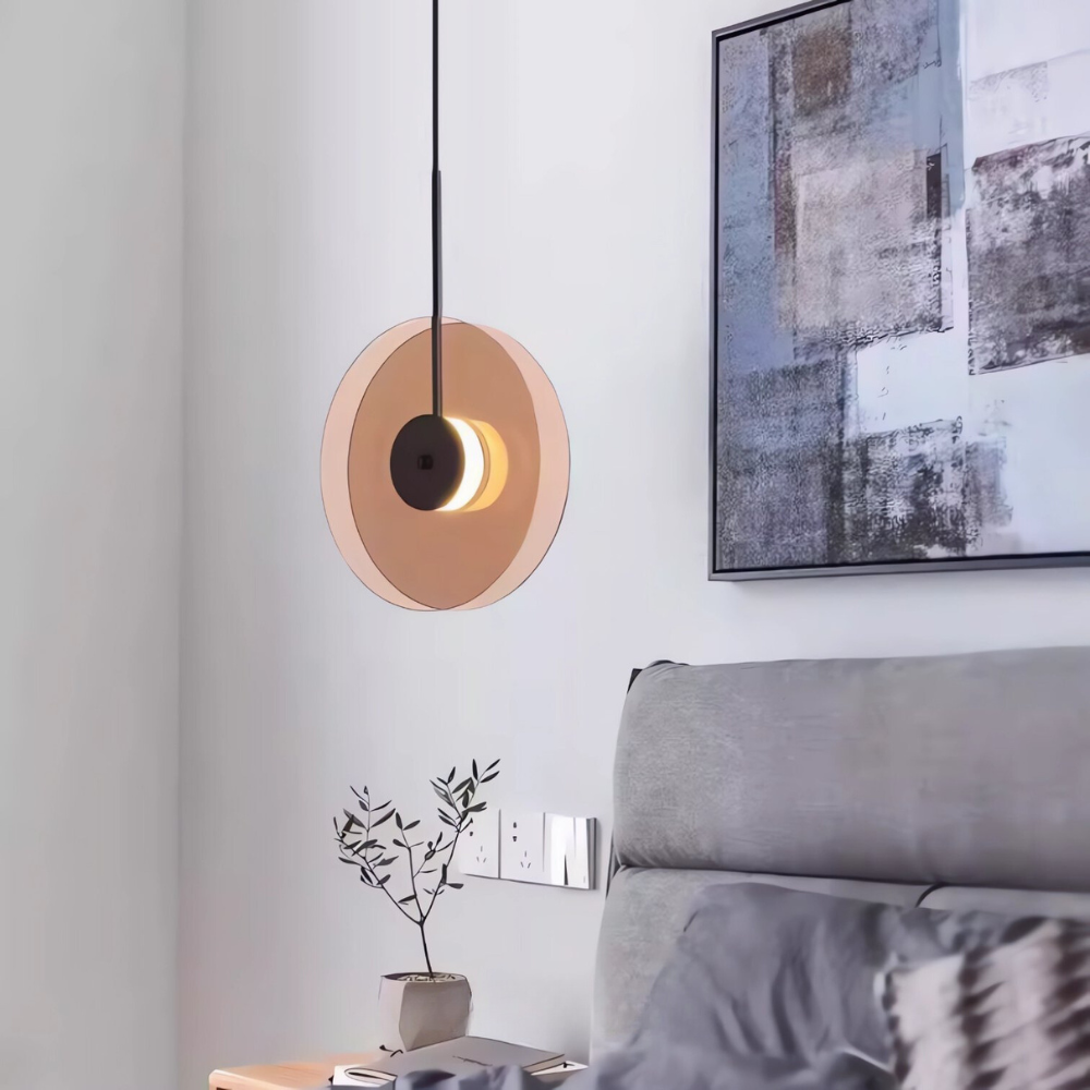 Postmodern glas och metall taklampa med LED och justerbar höjd för kök matsal vardagsrum