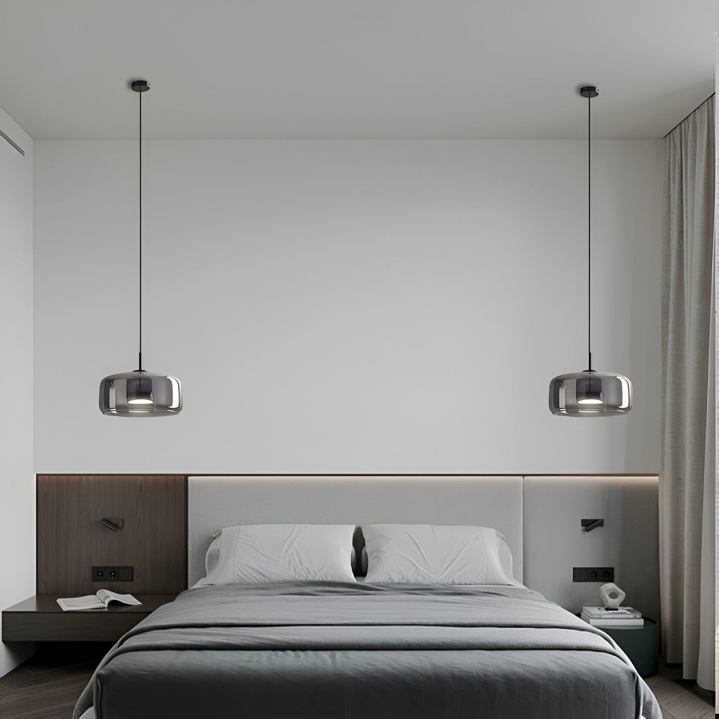 Modern glas pendellampa med LED för matsal vardagsrum kök och sovrum