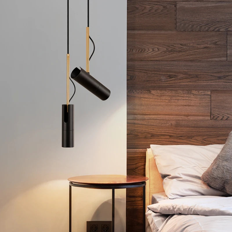 Minimalistisk LED spotlight pendellampa i metall för kök bar sovrum