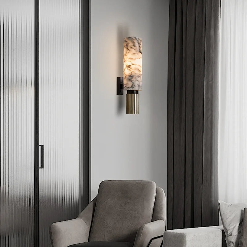 lumora | Modern vägglampa i marmor för sovrum, hall och vardagsrum