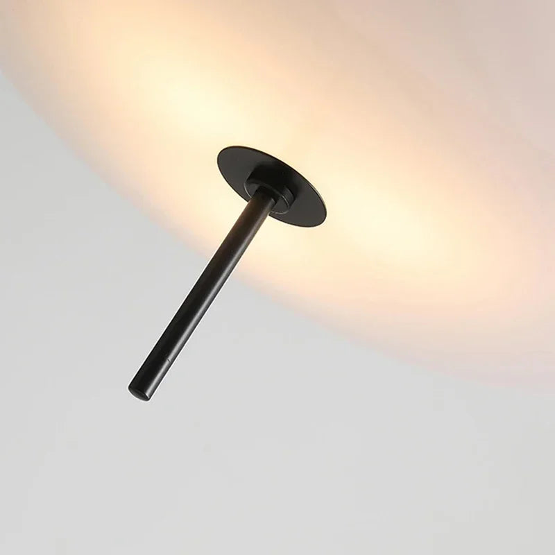 Nordisk LED pendellampa med rund flygande tefat design för vardagsrum sovrum matsal