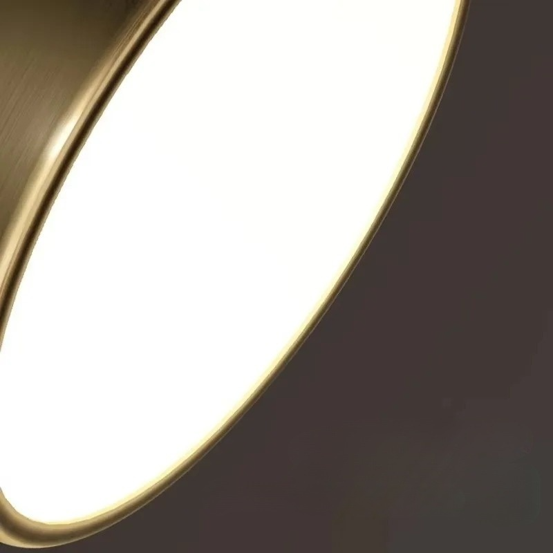 Minimalistisk LED taklampa i guld med justerbart lamphuvud för hall, korridor och små utrymmen