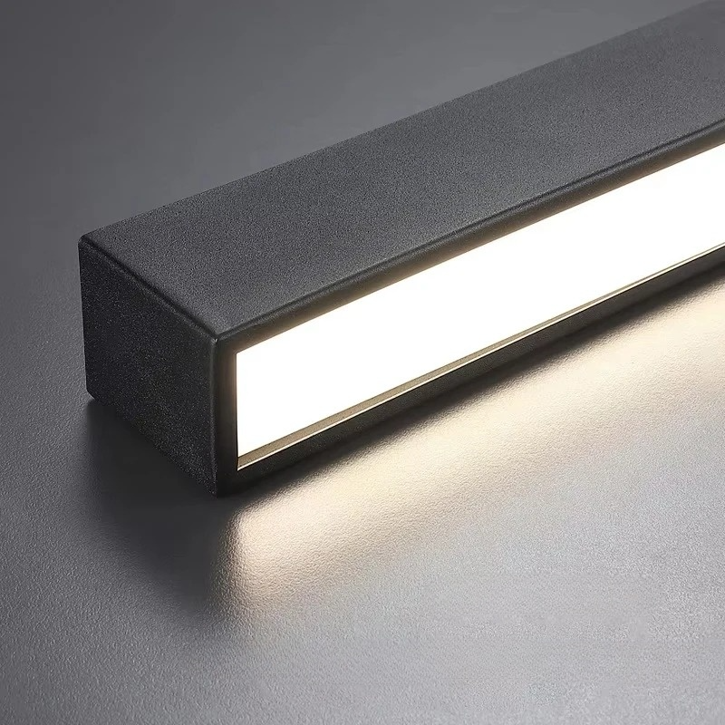 Modern linjär LED taklampa i aluminium ytmonterad för vardagsrum sovrum hall