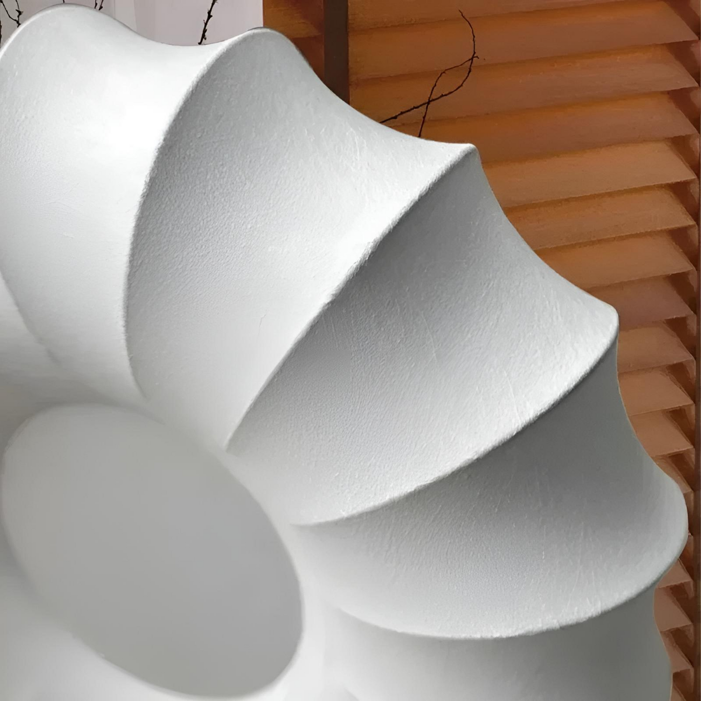 Retro silkespendellampa med trädetaljer i Wabi-Sabi stil för kök matsal sovrum