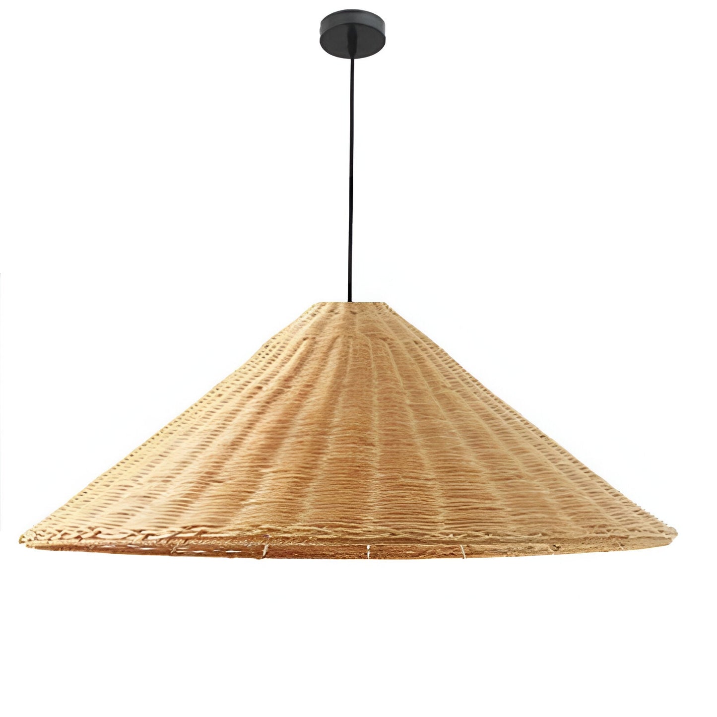 Handgjord rottinglampa i boho och japandi stil för kök vardagsrum matsal