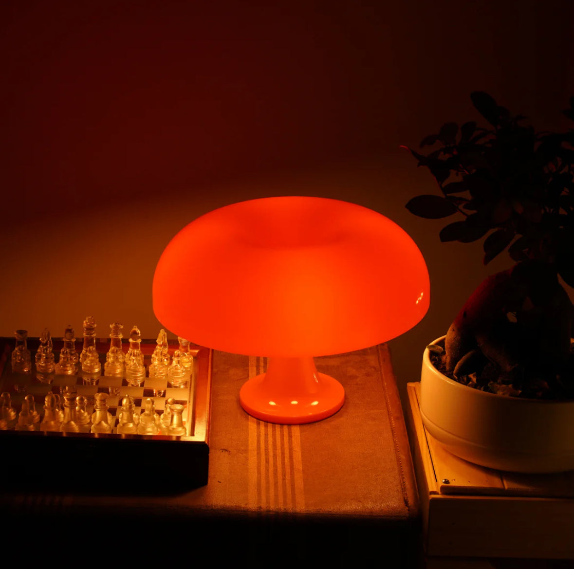 Svamplampa bordslampa med dansk design varmvit neutral och kallvit LED belysning