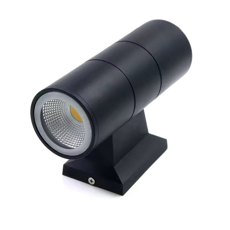 Twinbeam | IP65 dubbelhuvud LED vägglampa cylinderformad med ljus upp och ner