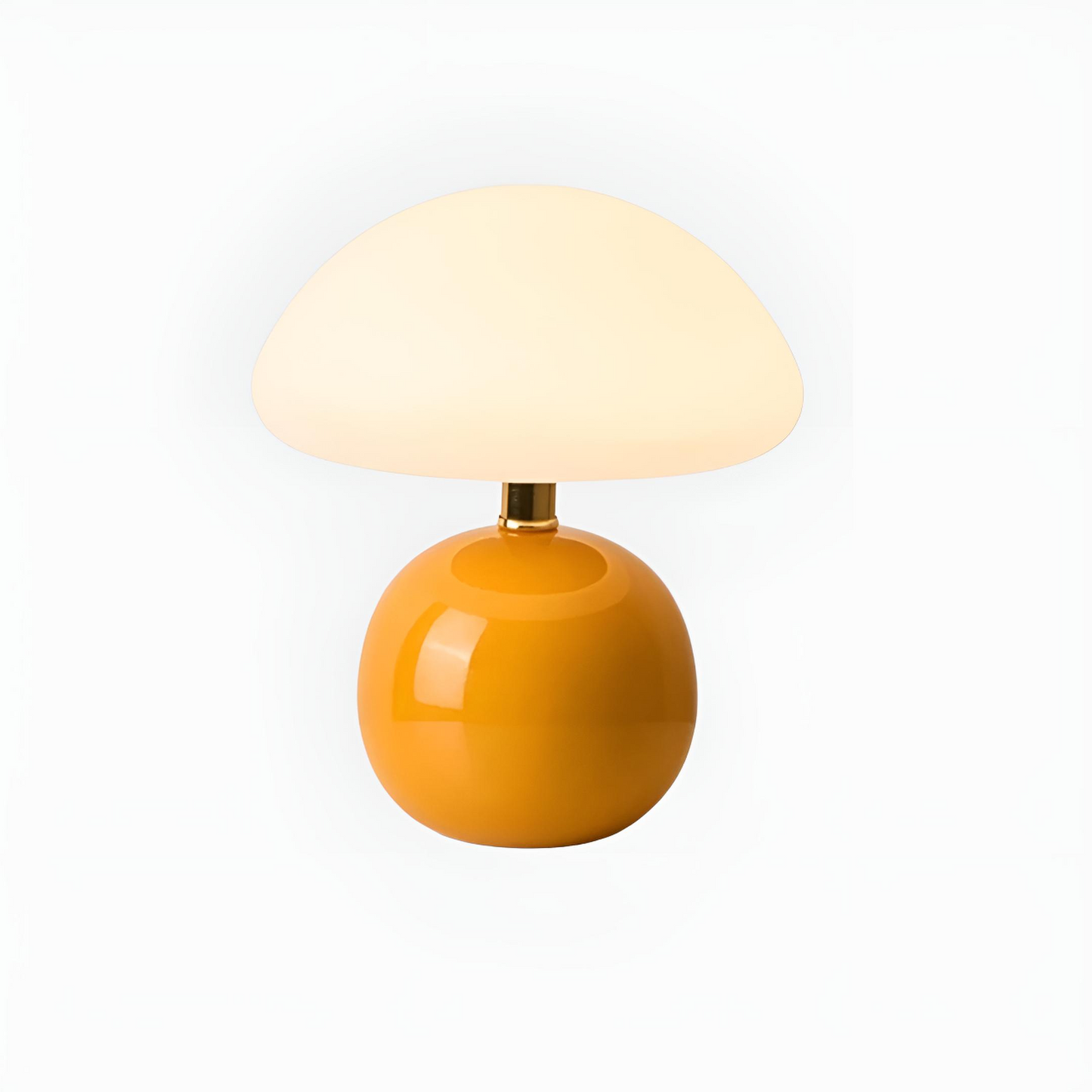 Modern Svamplampa – Metallisk LED Bordslampa för Sovrum & Inredning