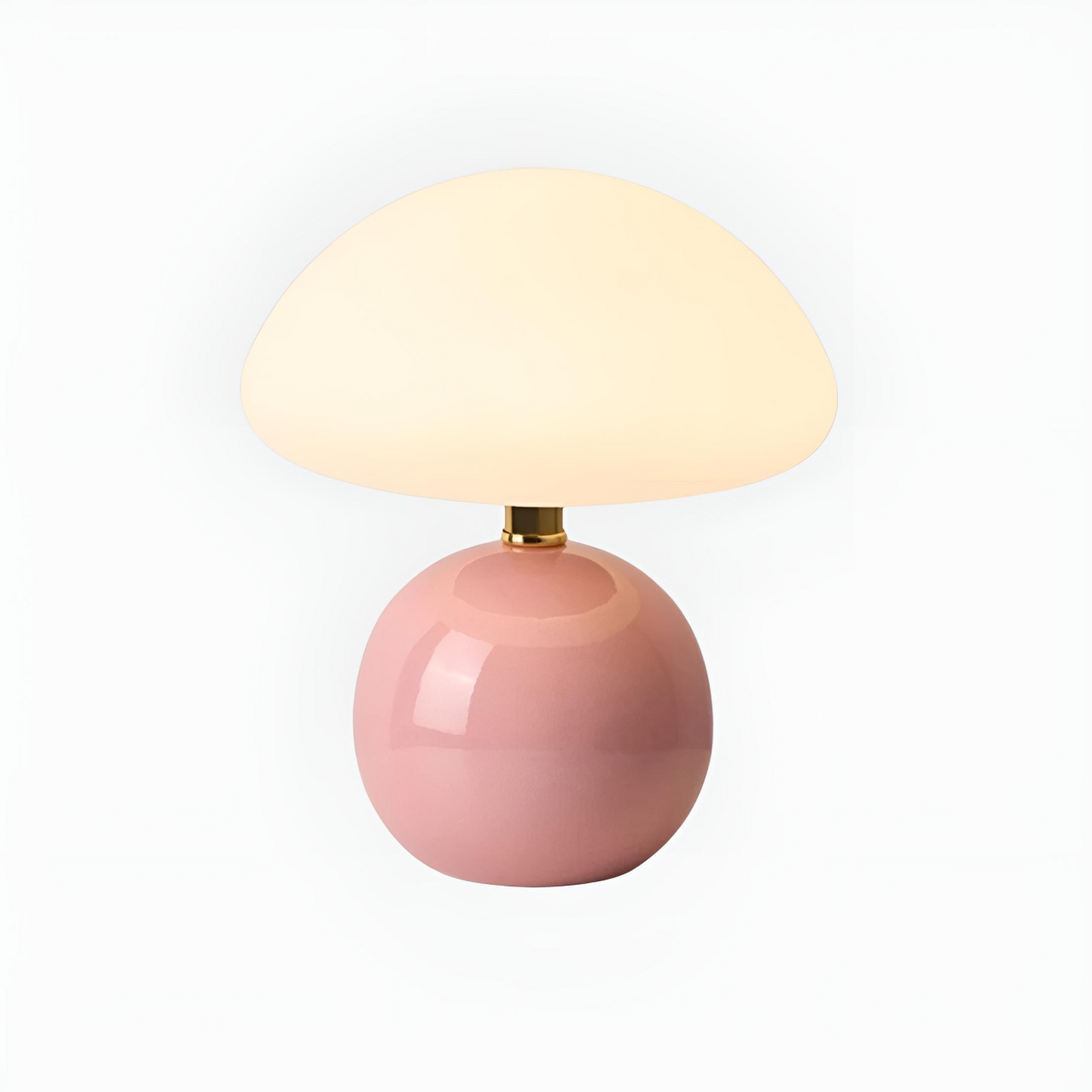 Modern Svamplampa – Metallisk LED Bordslampa för Sovrum & Inredning
