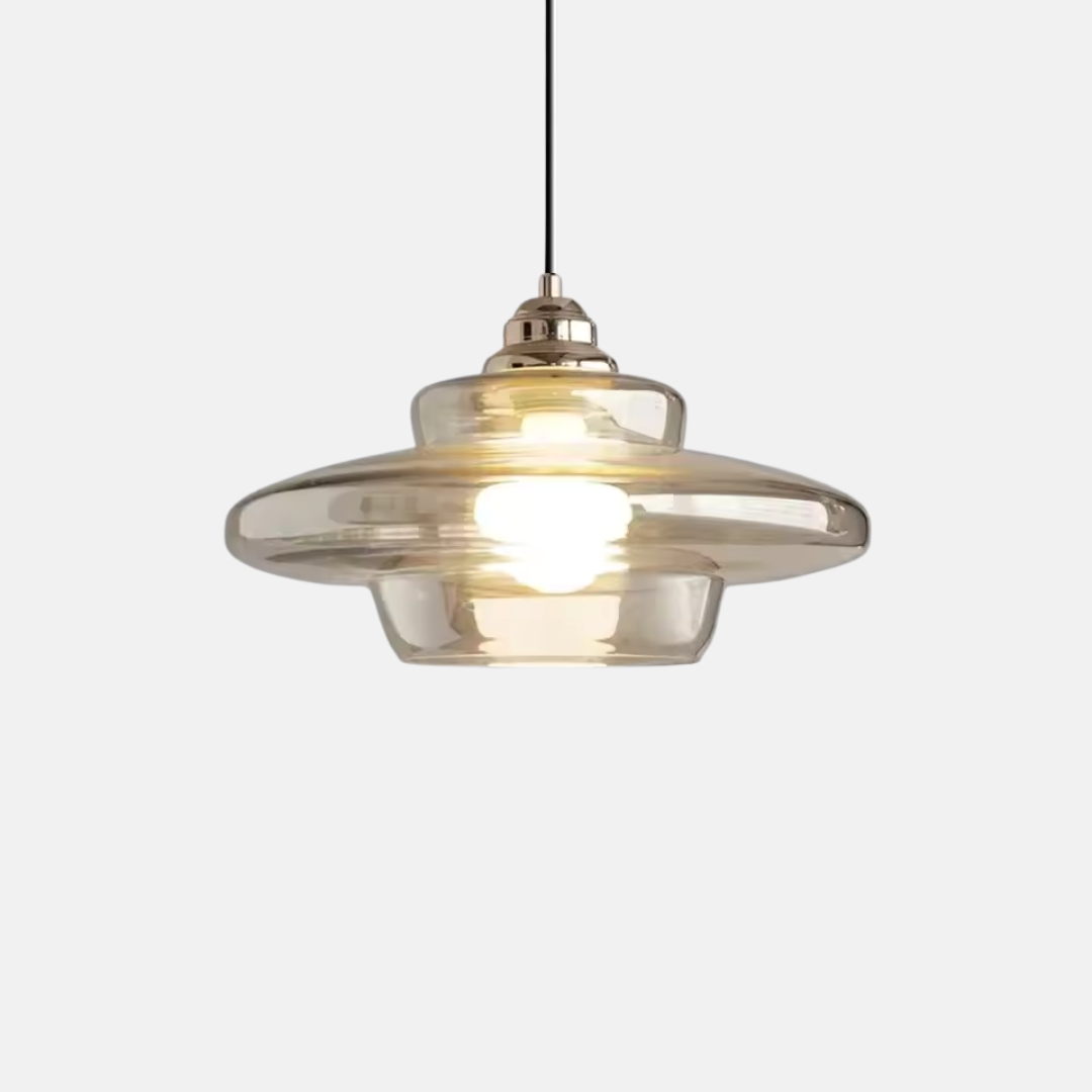 Minimalistisk pendellampa i glas för matsal, vardagsrum och sovrum