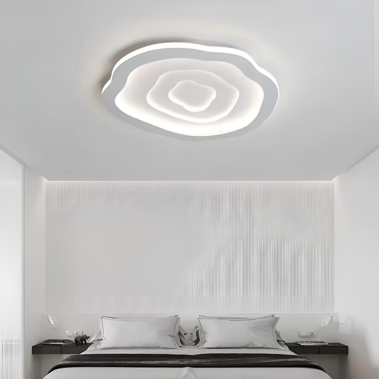 Modern LED taklampa med vågformad design för vardagsrum och sovrum