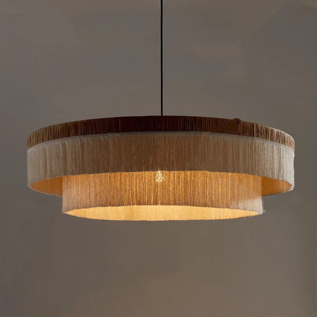 Takpendel i retro design handknuten franslampa för vardagsrum matsal sovrum hall