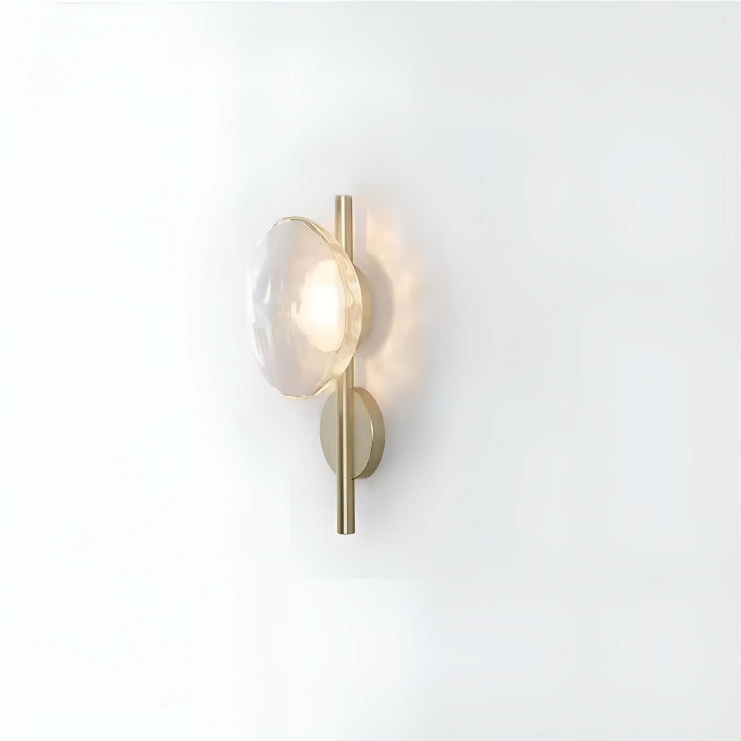 Modern glas vägglampa med metallstomme för vardagsrum sovrum hall hotell