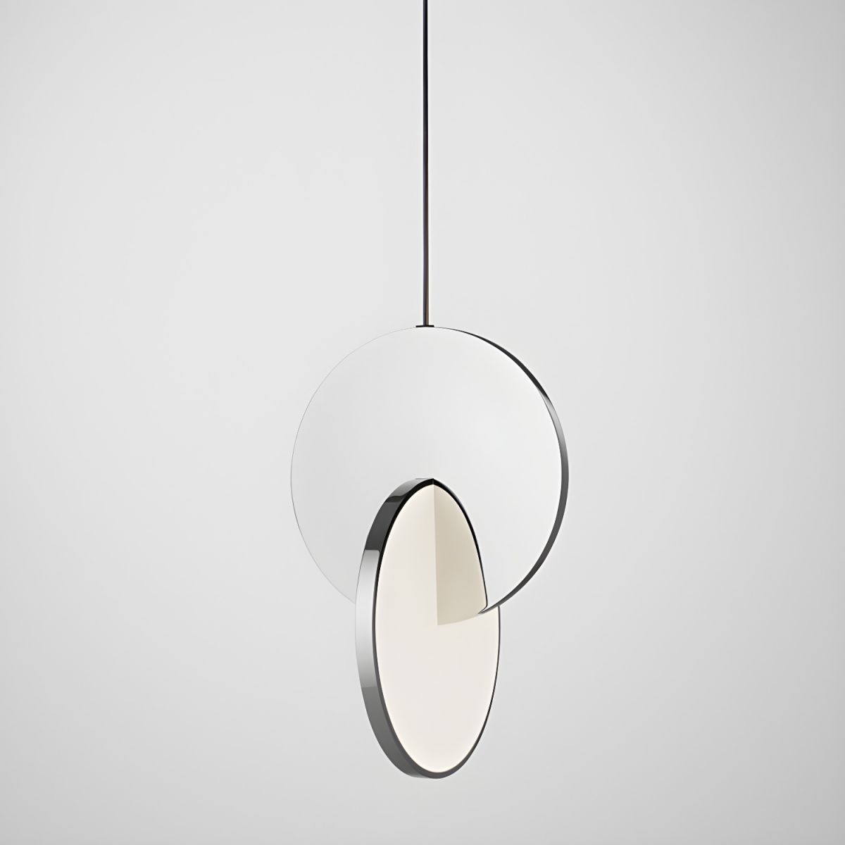 Nordisk LED pendellampa i dubbel rund design för matsal vardagsrum kök och hall
