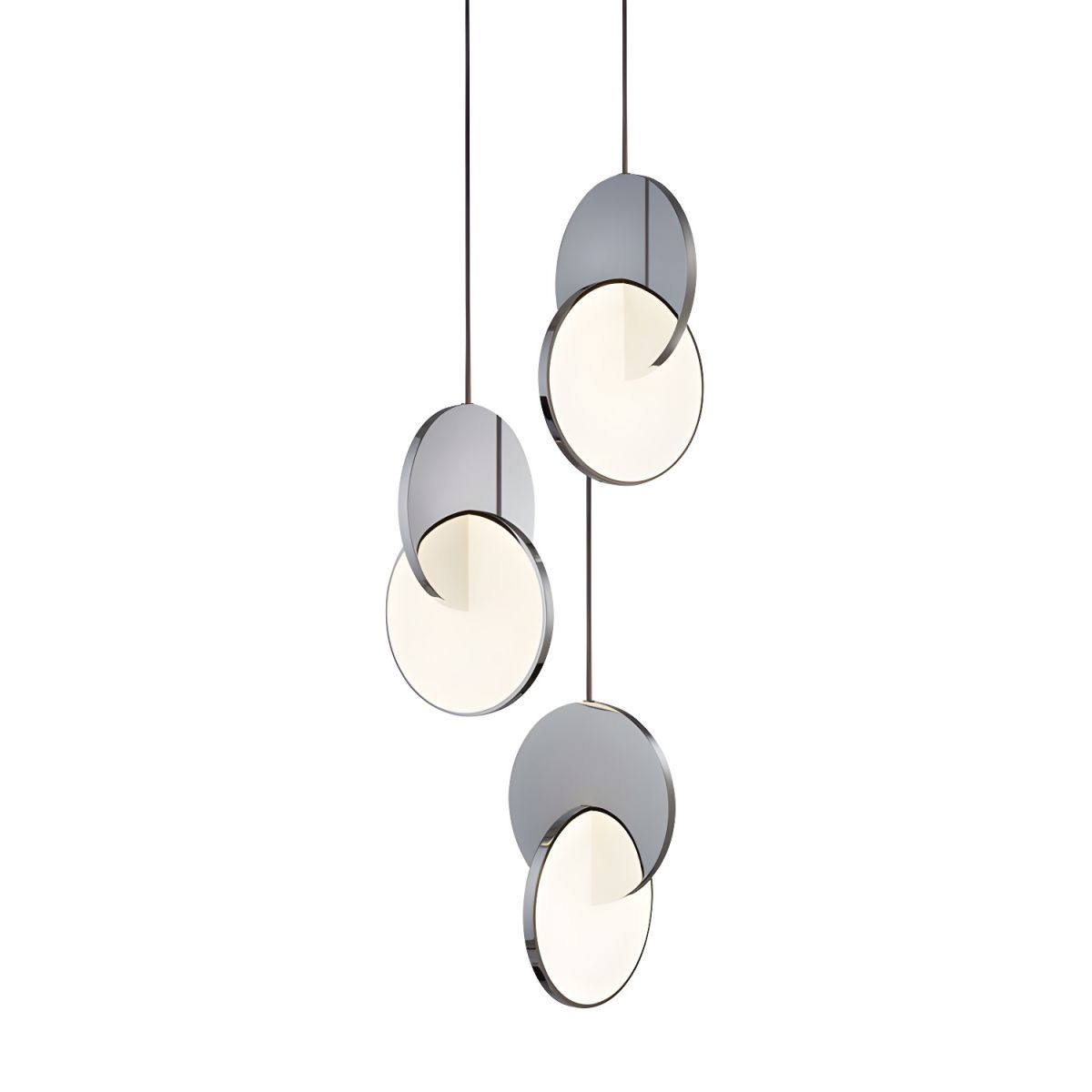 Nordisk LED pendellampa i dubbel rund design för matsal vardagsrum kök och hall