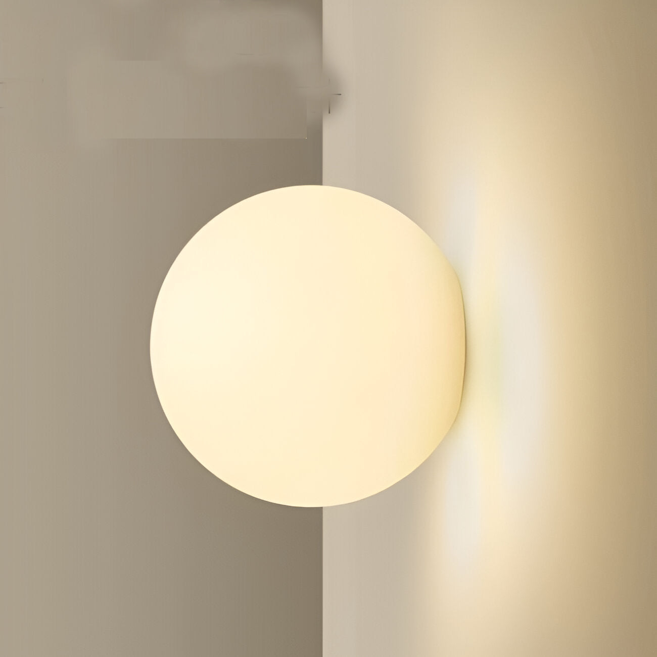 Minimalistisk glas vägglampa i sfärisk design för sovrum hall vardagsrum