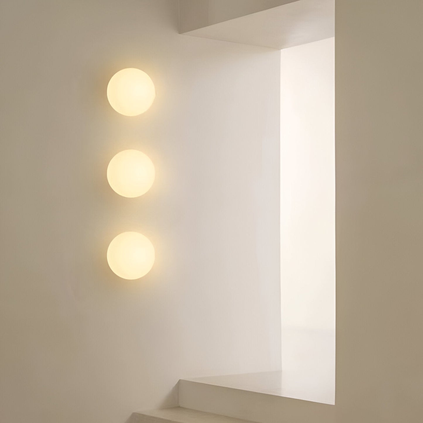 Minimalistisk glas vägglampa i sfärisk design för sovrum hall vardagsrum