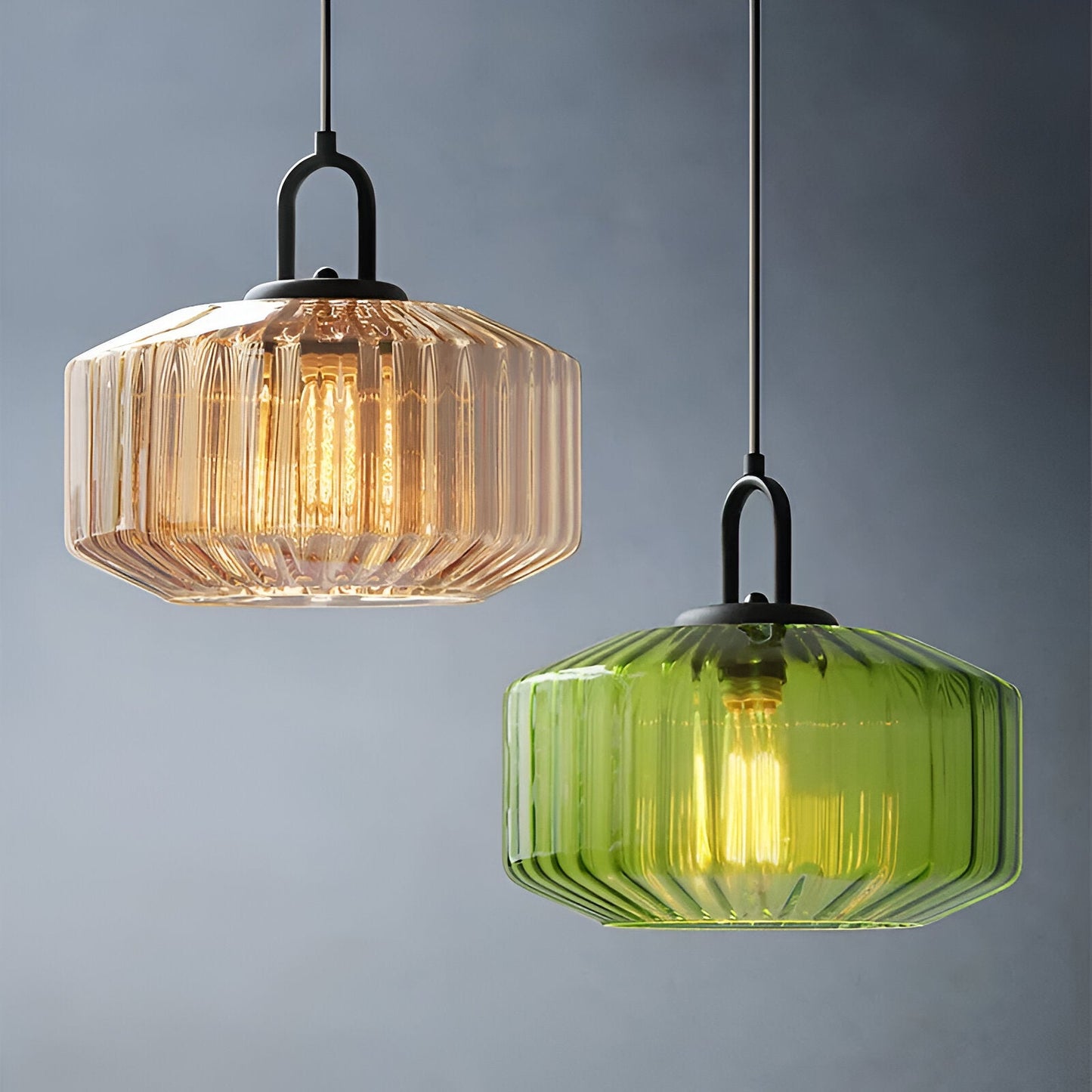 Retro glas pendellampa i nordisk design för sovrum vardagsrum matsal