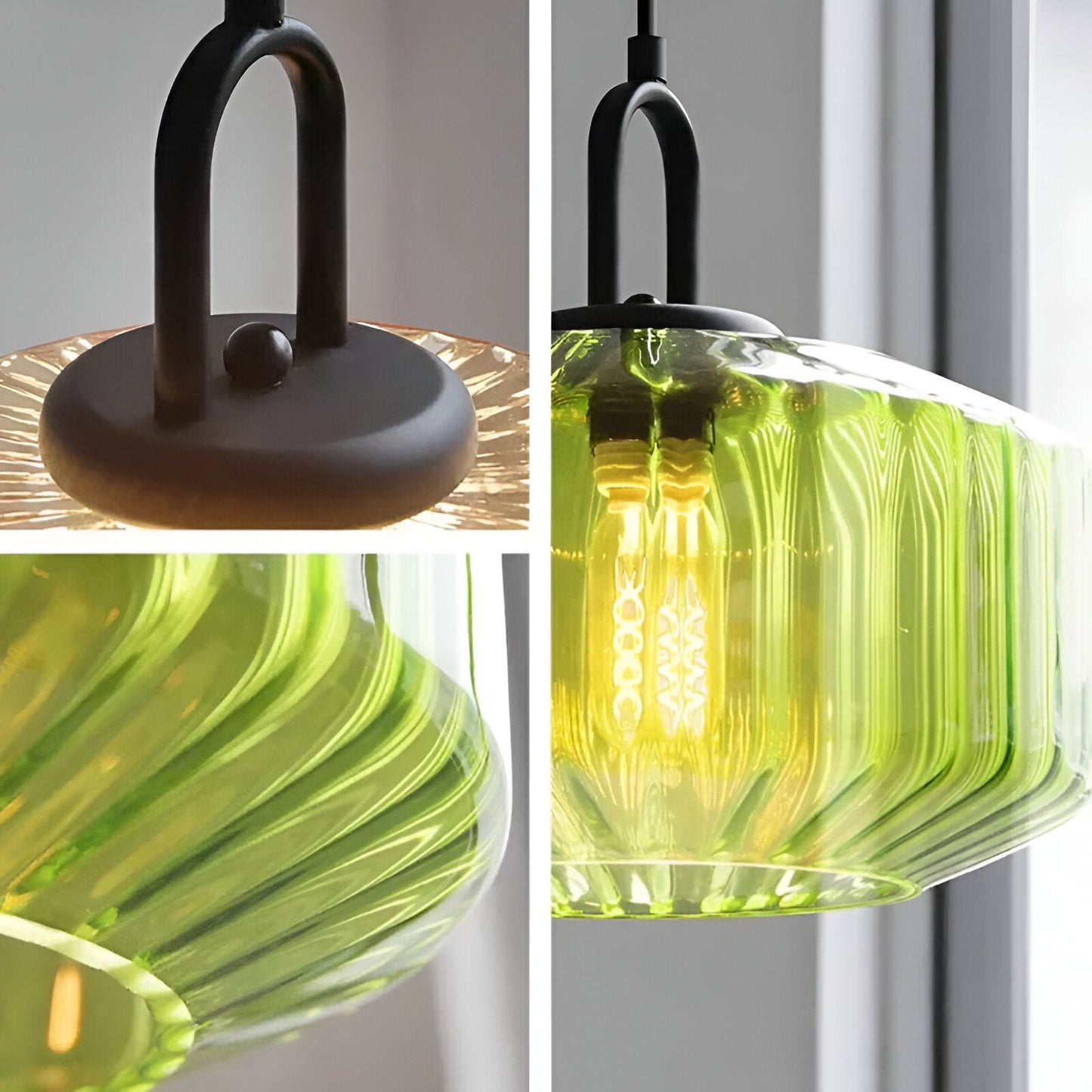 Retro glas pendellampa i nordisk design för sovrum vardagsrum matsal
