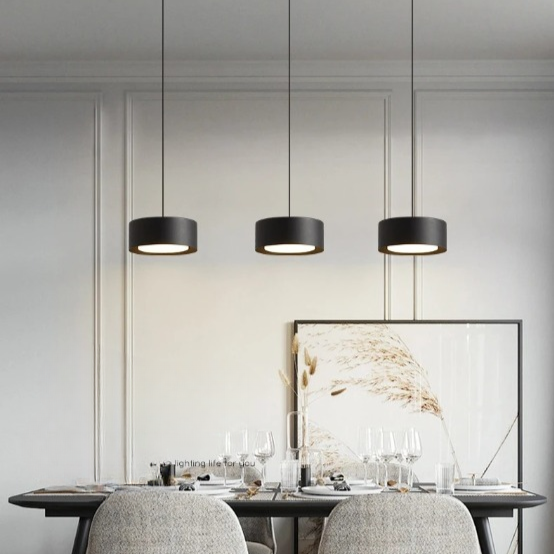 Modern rund akryl taklampa med aluminiumram och LED för sovrum kök matsal