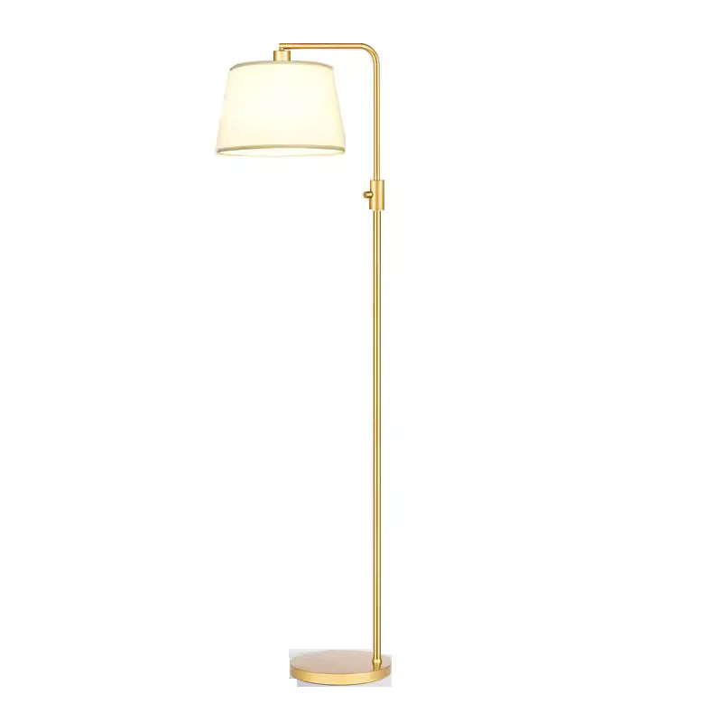 Arcoluxe | LED dimbar båge golvlampa med linneskärm för vardagsrum och sovrum