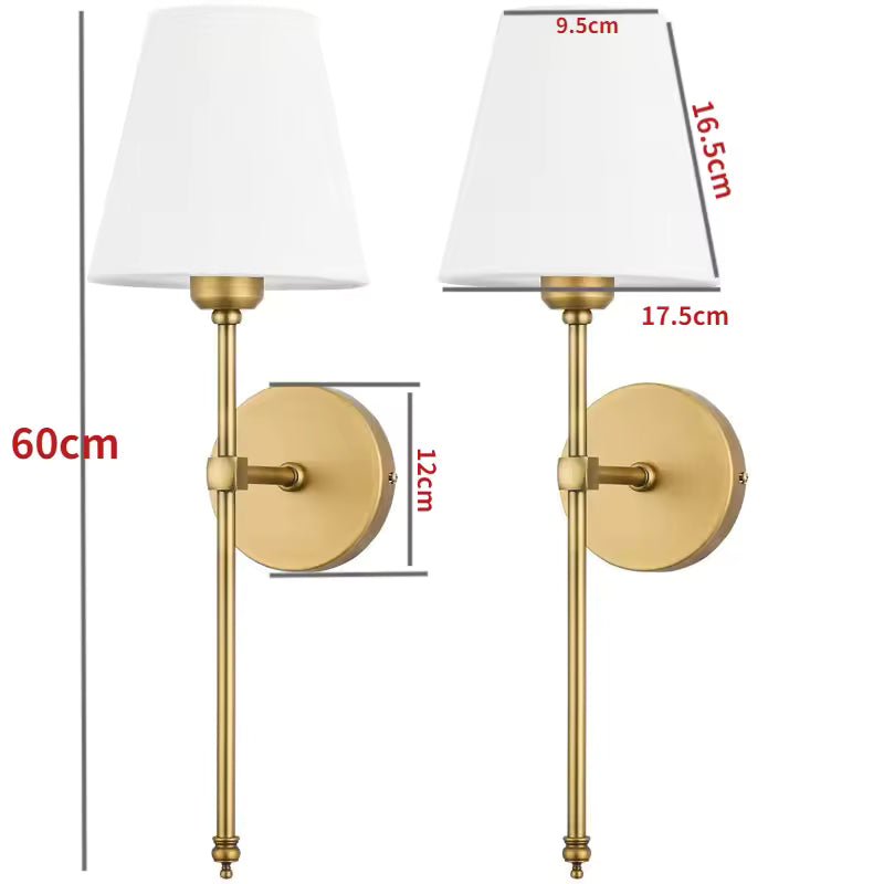 Lumivue | Nordisk vägglampa med tygskärm – (set om 2) för stilren heminredning