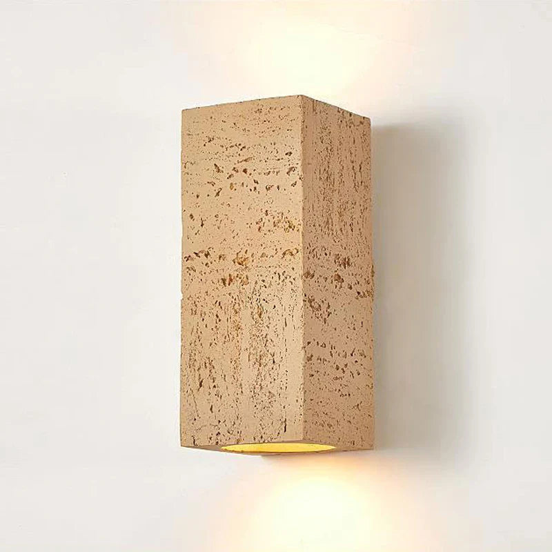 Wabi-sabi vägglampa i betong med nordisk design och varm LED-belysning
