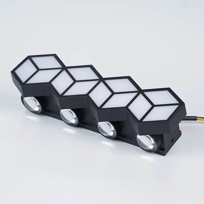 Modern vattentät vägglampa i aluminium – för inomhus och utomhusbruk