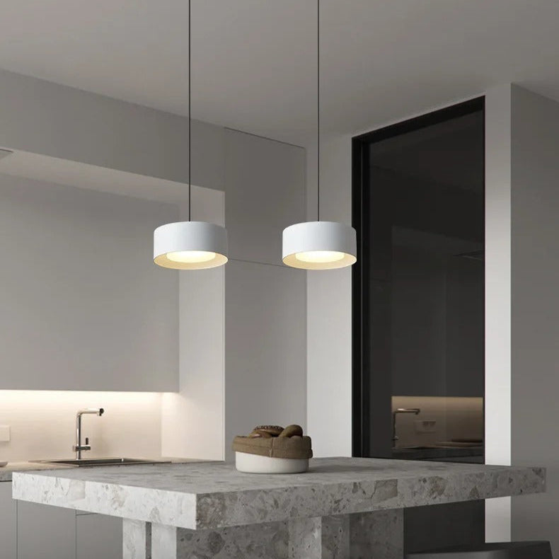 Modern rund akryl taklampa med aluminiumram och LED för sovrum kök matsal