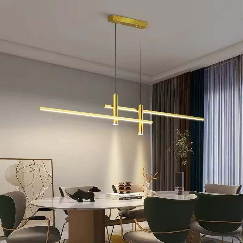 Lustreline | Modern LED pendellampa för matbord och vardagsrum med stilren design