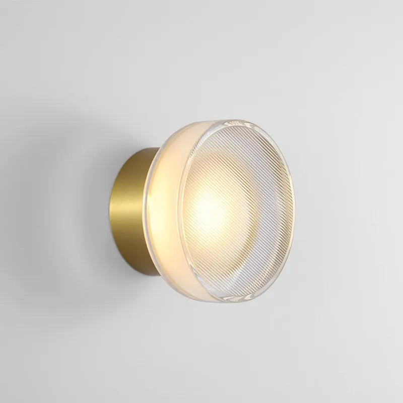 Spansk vägglampa i glas och metall med elegant LED-belysning upp och ned