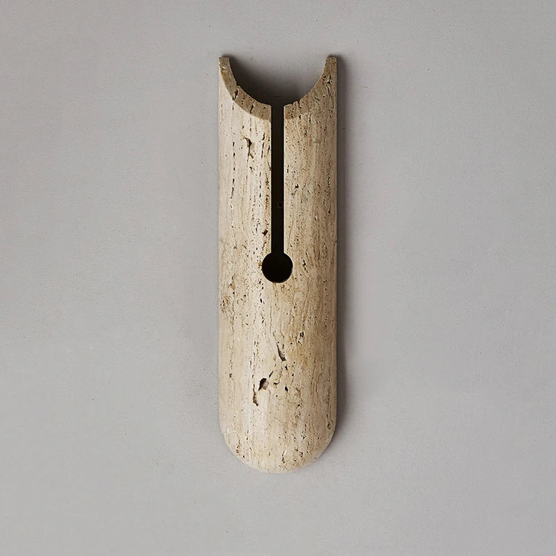 Wabi Sabi Vägglampa i Naturlig Sten – Japanskinspirerad Minimalism