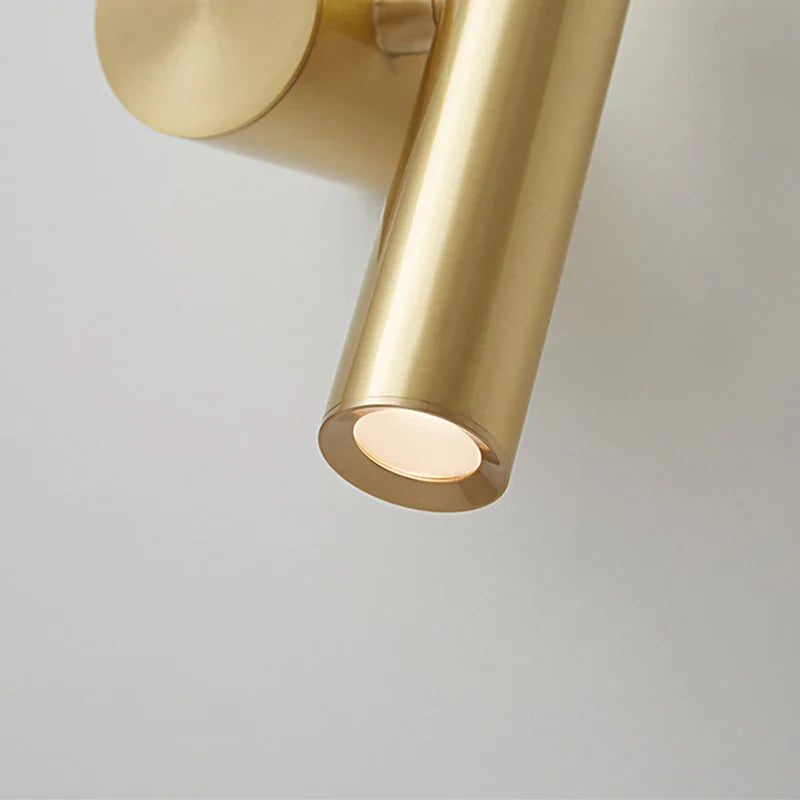 Modern vägglampa i koppar med LED för sovrum och arbetsrum