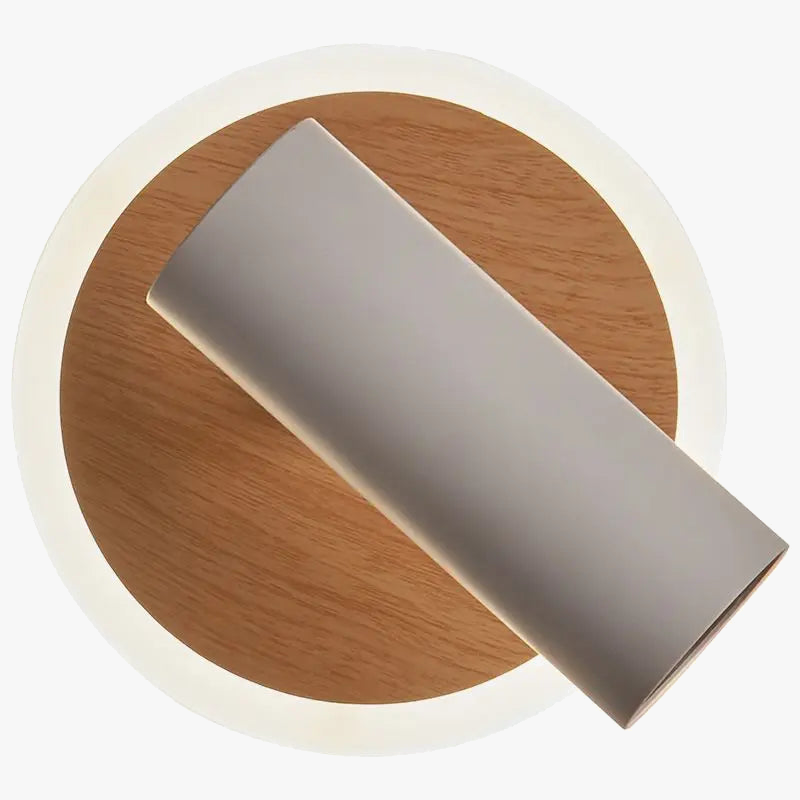 Nordisk roterbar LED-vägglampa med rund design för sovrum och läshörna