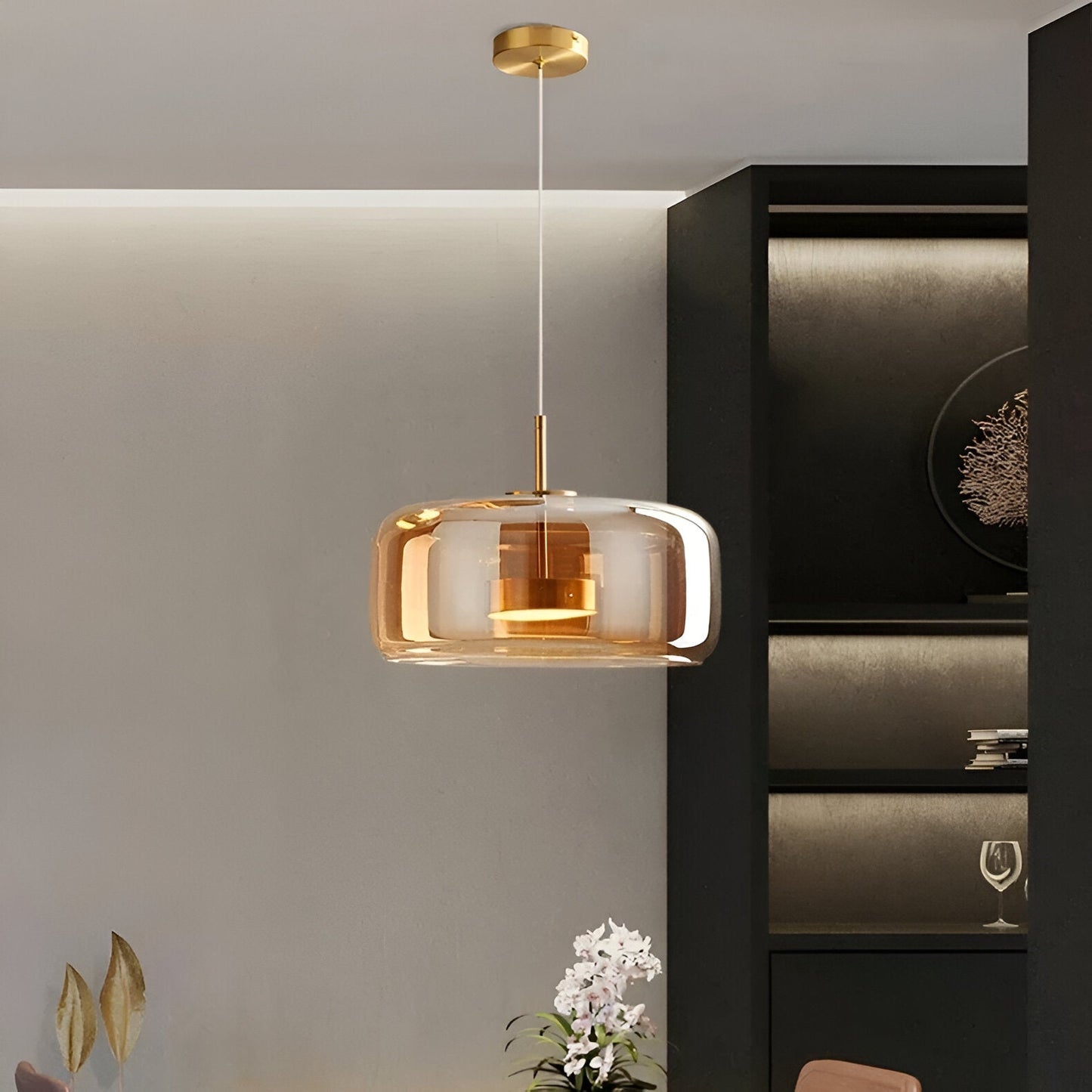 Modern glas pendellampa med LED för matsal vardagsrum kök och sovrum