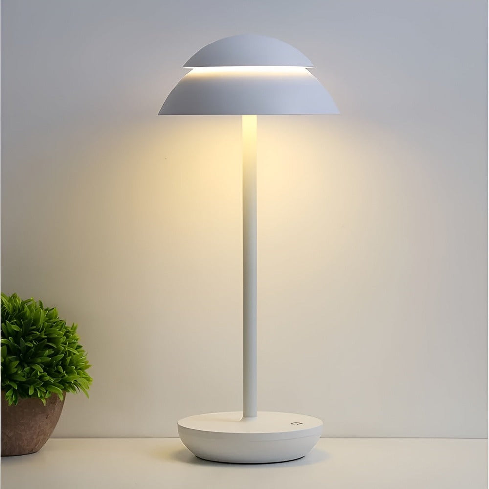 Sladdlös LED bordslampa retrodesign paraplyform med dimmer