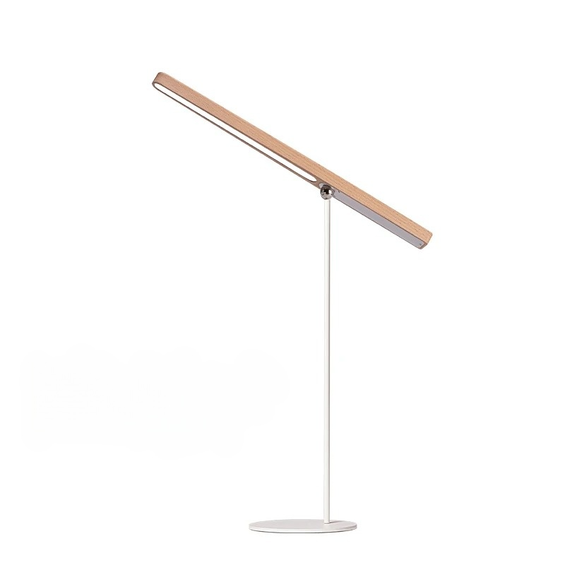 Orbiwood | 360° roterande magnetisk träbordslampa – modern LED-belysning för skrivbord
