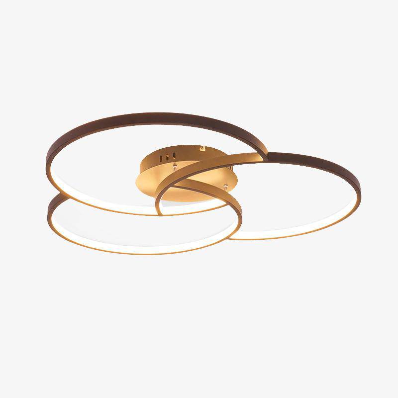 Taklampa i modern ringdesign med tre cirklar för vardagsrum och sovrum