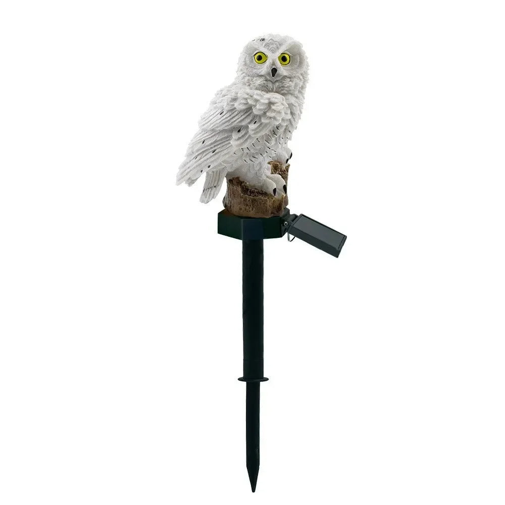Owlglow | Solcells LED trädgårdslampa – dekorativ ugglelampa för gräsmatta