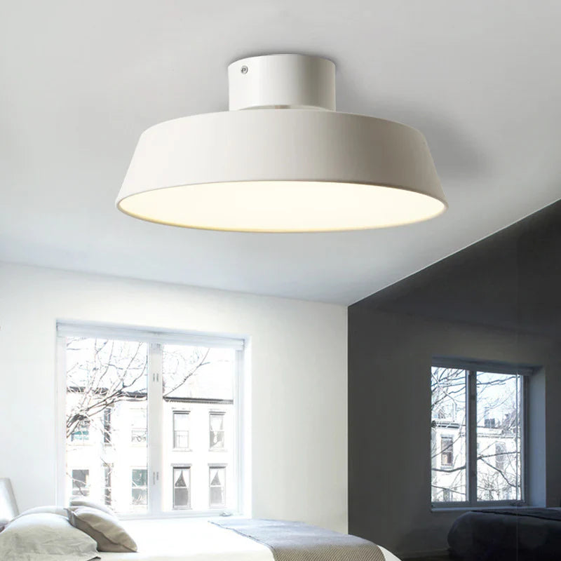 Nordisk Rund LED Taklampa i Aluminium – Minimalistisk Plafond för Inomhusbelysning