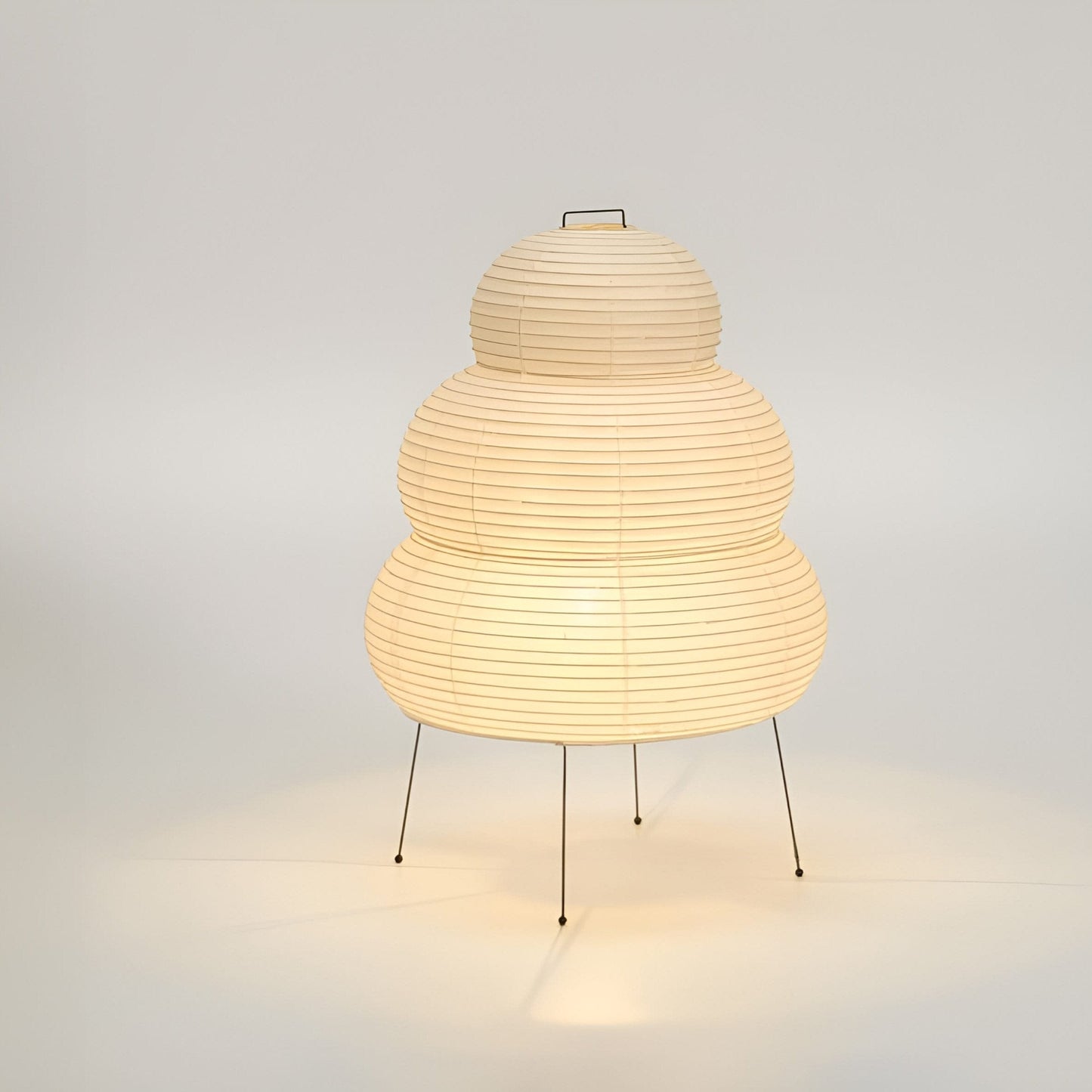 Japansk golvlampa i rispapper med konstnärlig design för vardagsrum sovrum