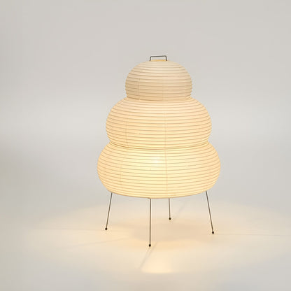Japansk golvlampa i rispapper med konstnärlig design för vardagsrum sovrum
